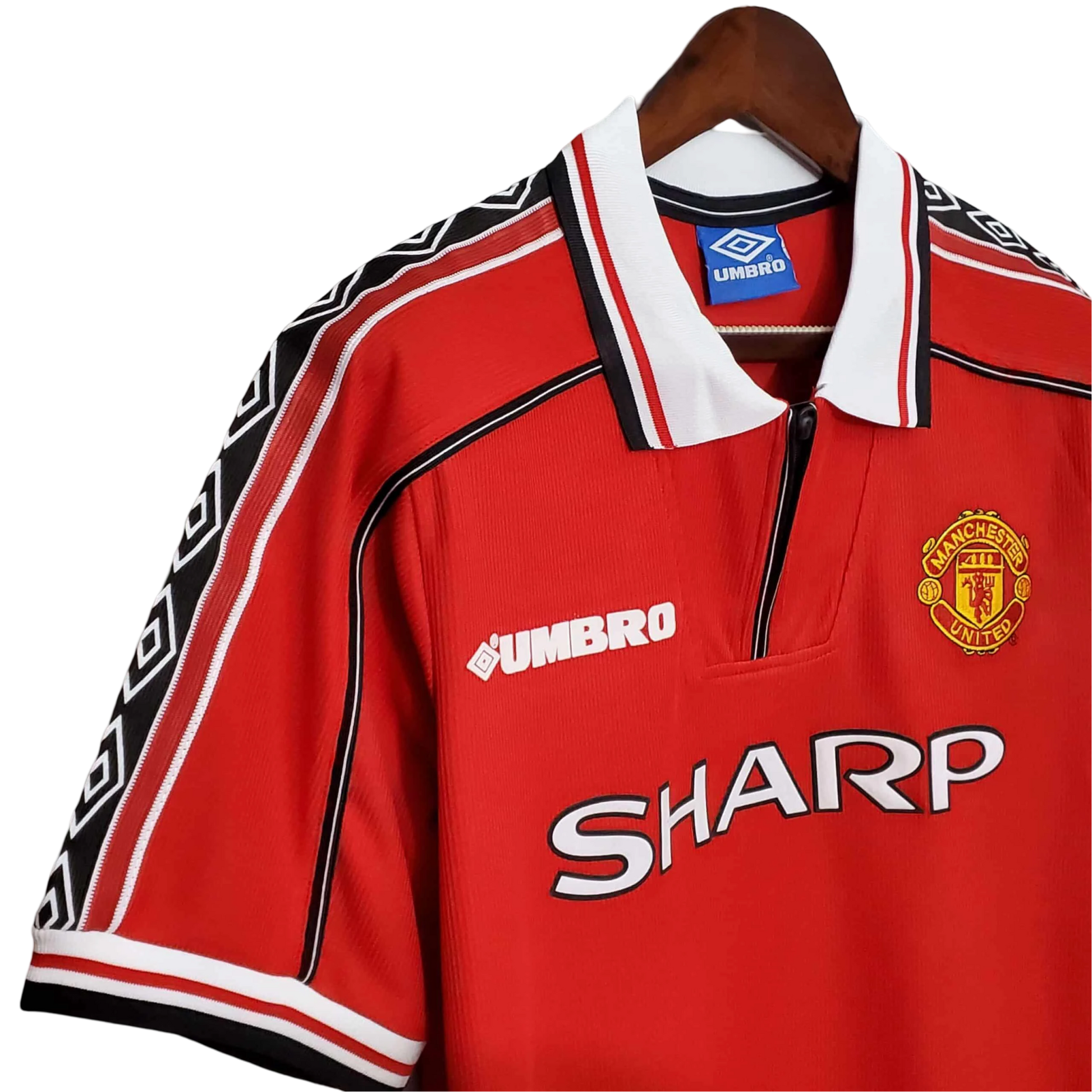 1998/2000 Manchester United SHARP Home Retro Kit - ClassicKits433 - GovintageJersey