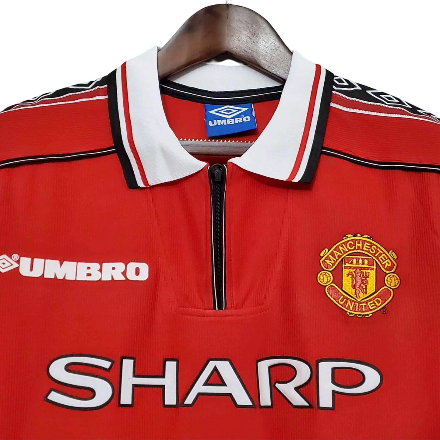 1998/2000 Manchester United SHARP Home Retro Kit - ClassicKits433 - GovintageJersey