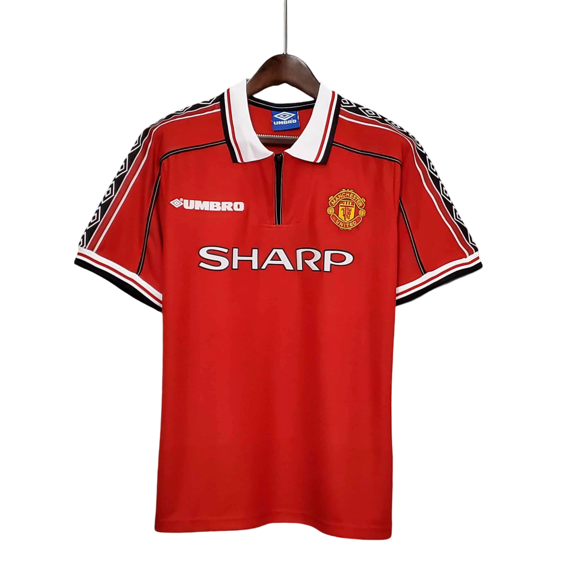 1998/2000 Manchester United SHARP Home Retro Kit - ClassicKits433 - GovintageJersey