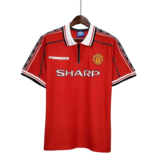 1998/2000 Manchester United SHARP Home Retro Kit - ClassicKits433 - GovintageJersey