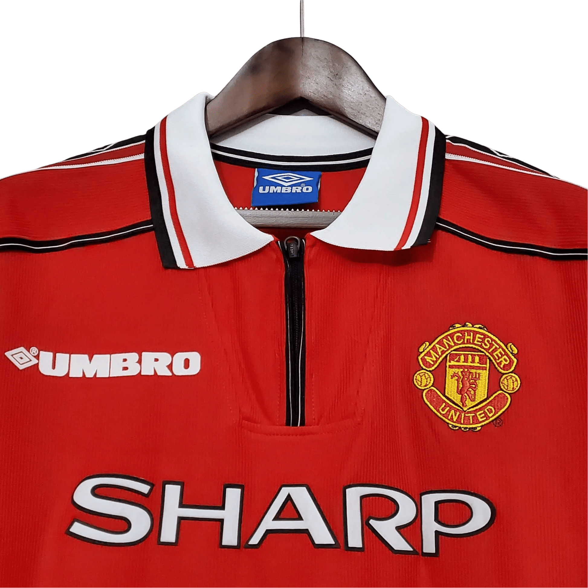 1998/2000 Manchester United SHARP - Home Retro Kit – Long Sleeve - ClassicKits433 - GovintageJersey