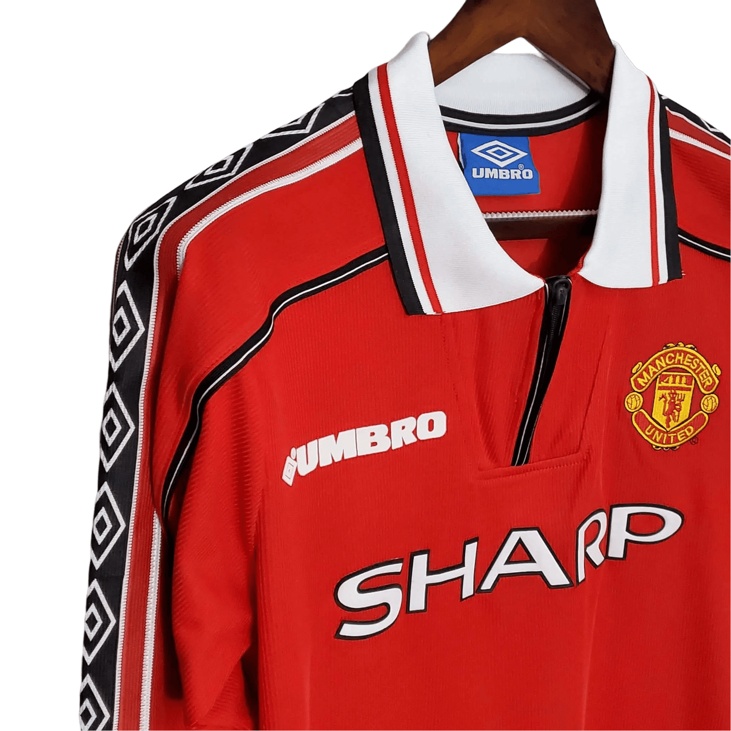 1998/2000 Manchester United SHARP - Home Retro Kit – Long Sleeve - ClassicKits433 - GovintageJersey