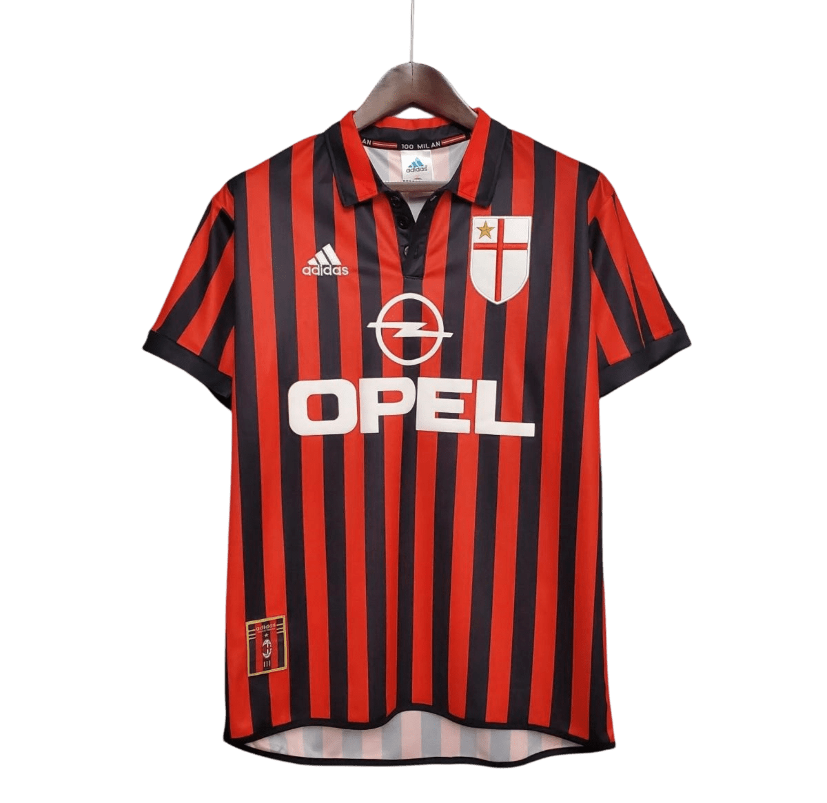 1999/2000 AC Milan Retro Kit - OPEL & Home Edition at GoVintageJersey