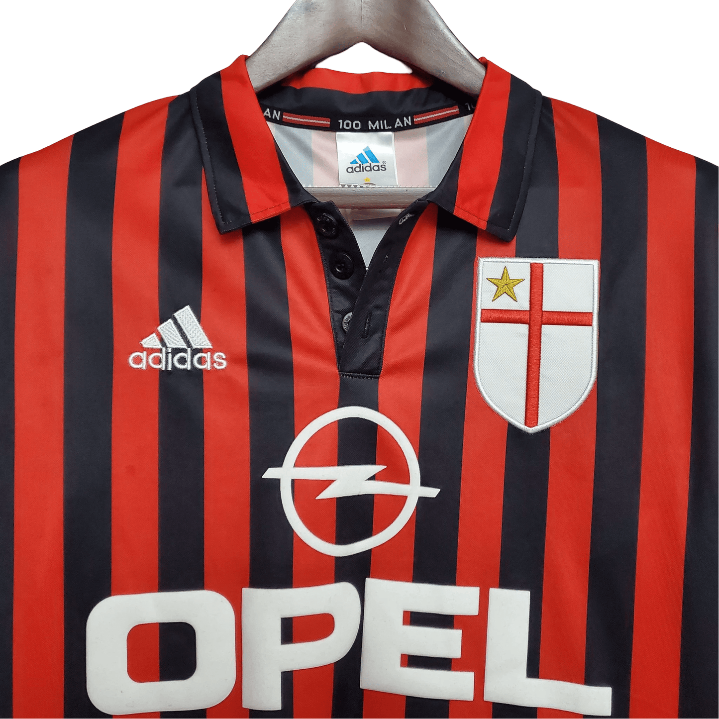 1999/2000 AC Milan Retro Kit - OPEL & Home Edition at GoVintageJersey