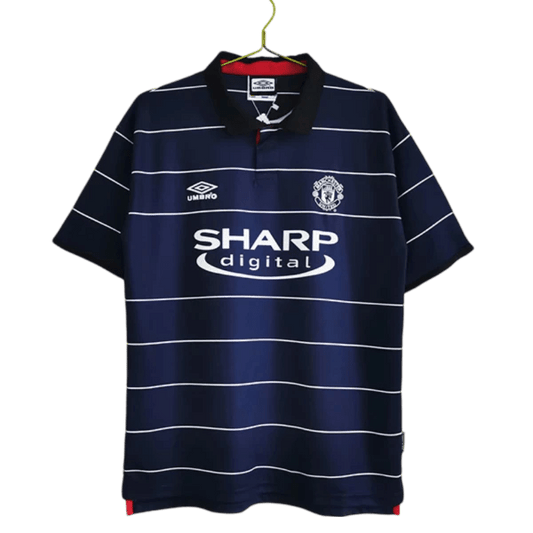 1999/2000 Manchester United SHARP Digital - Blue Away Retro Kit - ClassicKits433 - GovintageJersey