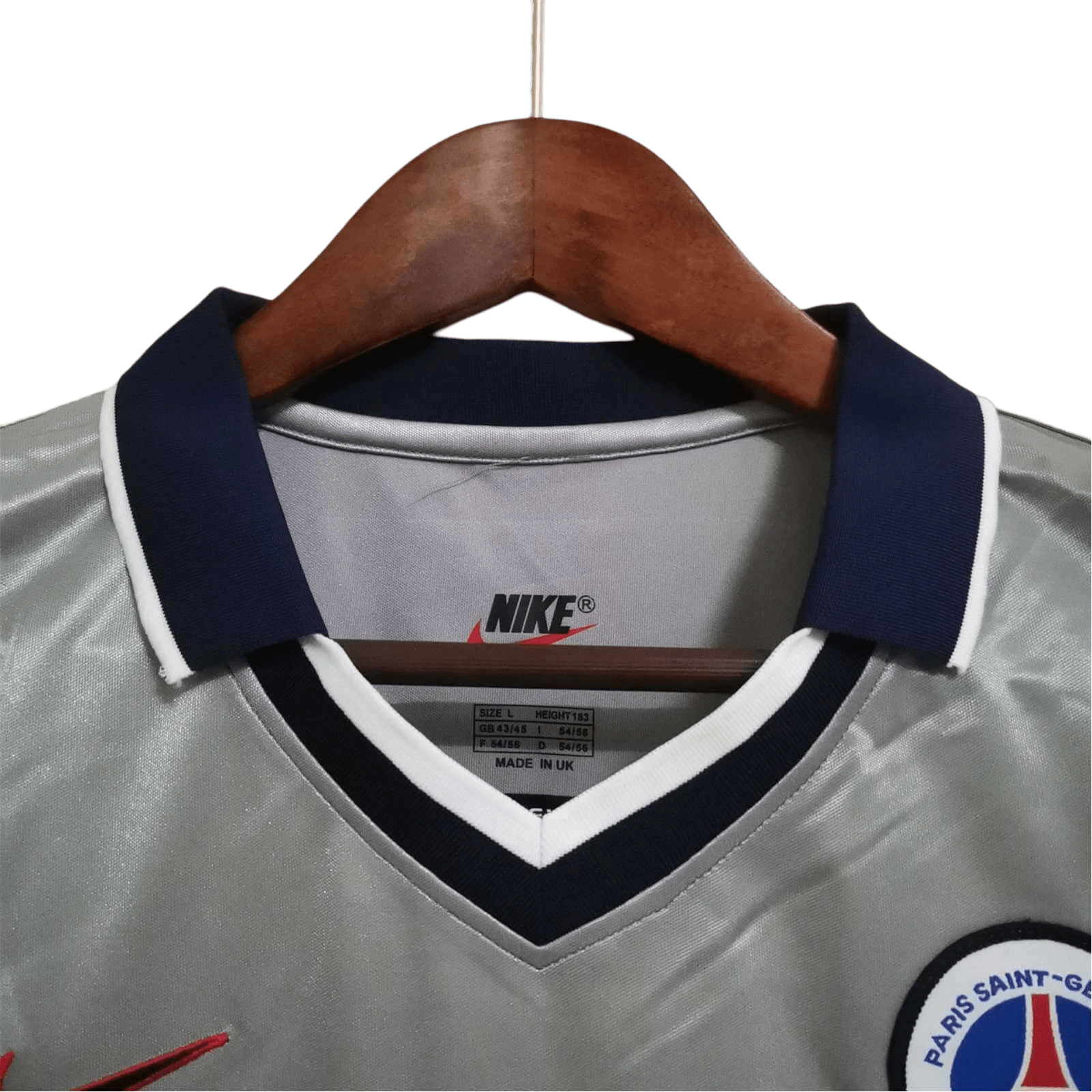2000 -2001 Paris Saint Germain Opel Grey Away Retro kit 2000 -2001 Paris Saint Germain Opel Grey Away Retro kit