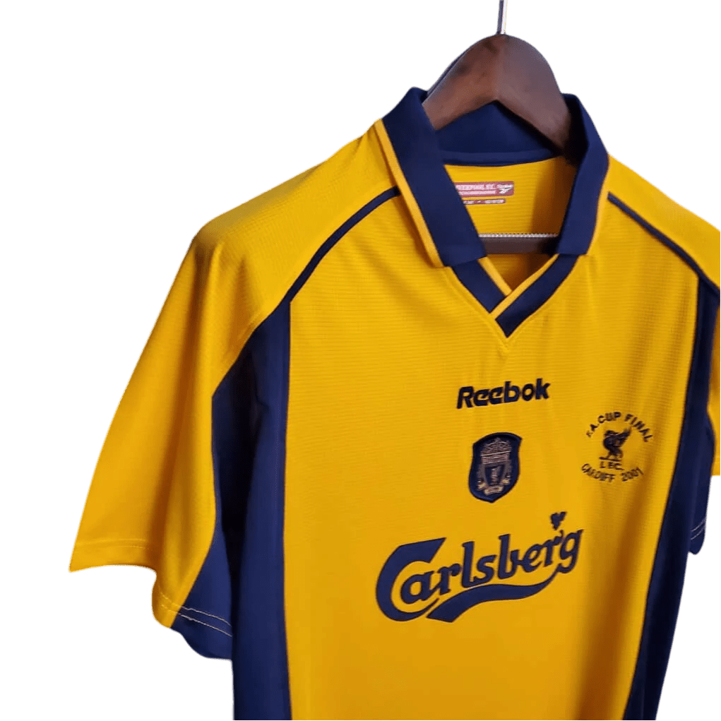 2000/2001 Liverpool Carlsberg - Yellow Away Retro Kit - ClassicKits433 - GovintageJersey