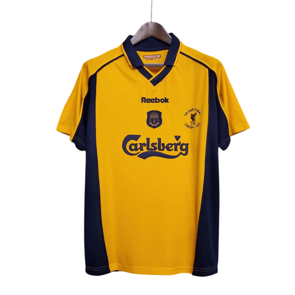 2000/2001 Liverpool Carlsberg - Yellow Away Retro Kit - ClassicKits433 - GovintageJersey