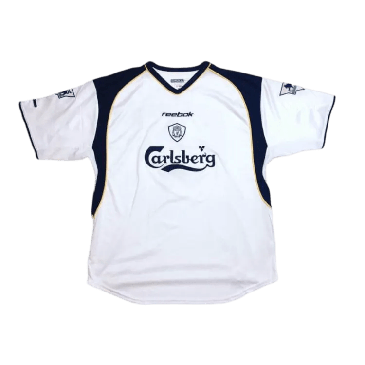 2001/2002 LiverpooI Carlsberg - White Away Retro Kit - ClassicKits433 - GovintageJersey