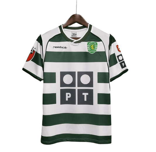 2001/2002 Sporting Lisbon Portugal TELECOM - PT Home Retro Jersey - GovintageJersey