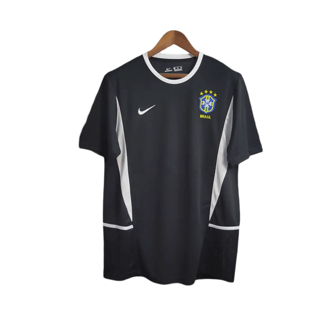 2002 Brazil - goalkeeper dark Black Retro Kit - GovintageJersey