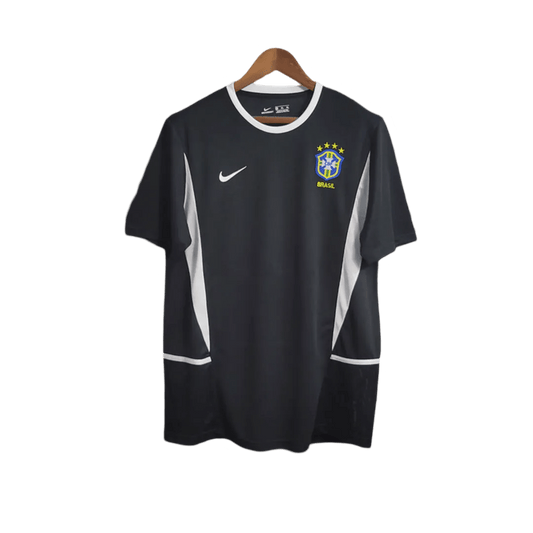 2002 Brazil - goalkeeper dark Black Retro Kit - GovintageJersey