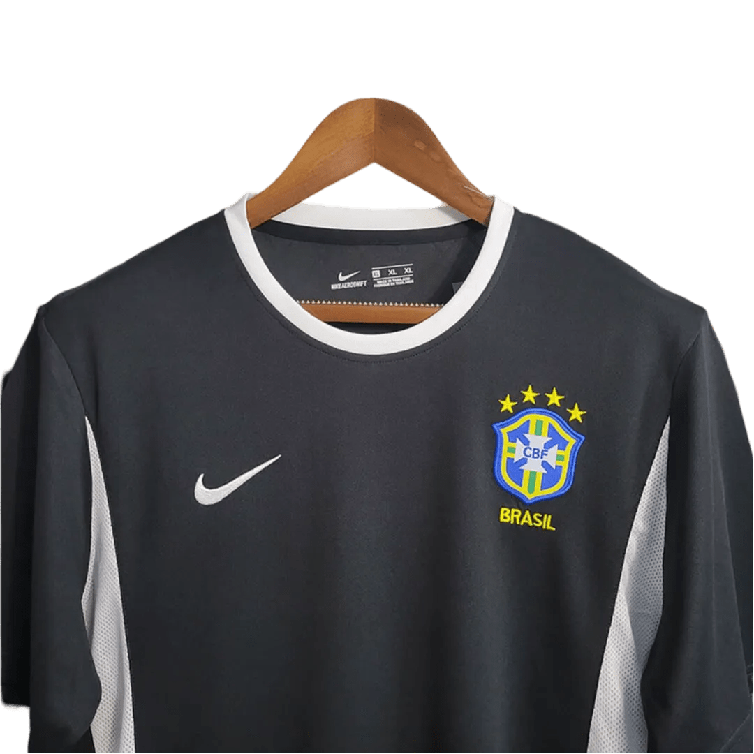 2002 Brazil - goalkeeper dark Black Retro Kit - GovintageJersey