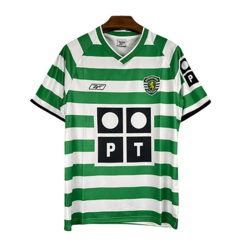 2002/2003 Sporting Lisbon Portugal TELECOM - PT Home Retro Jersey - GovintageJersey