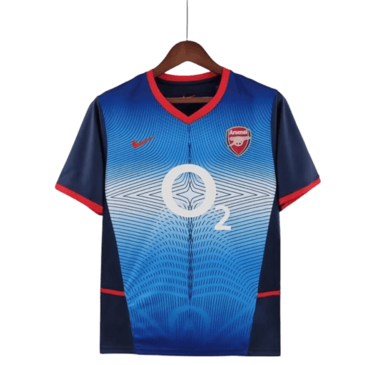 2002/2004 Arsenal Sponsor O2 Blue Away Retro Kit - ClassicKits433 - GovintageJersey