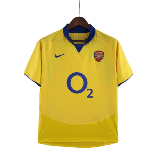 2003/2005 Arsenal Sponsor O2 Yellow Away Retro Kit - ClassicKits433 ...