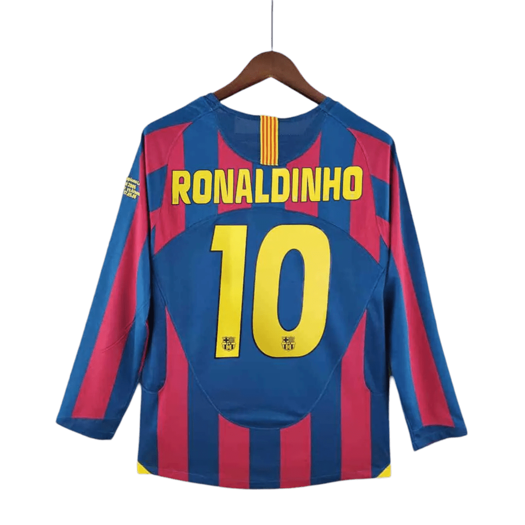 2005/2006 FC Barcelona - Home Kit - Long Sleeves - GovintageJersey