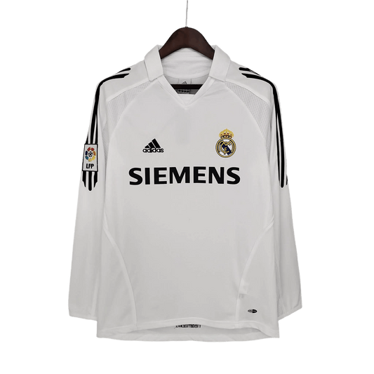 2005/2006 Real Madrid SIEMENS - Home Retro Kit - Long Sleeves - GovintageJersey