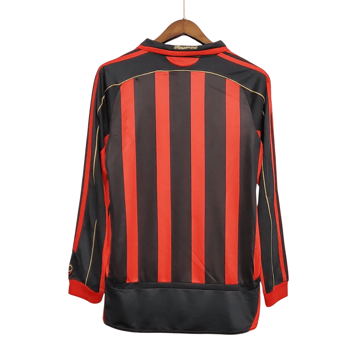 2006/2007 AC Milan Retro Kit - Bwin Home Edition - Long Sleeves at GoVintageJersey Store