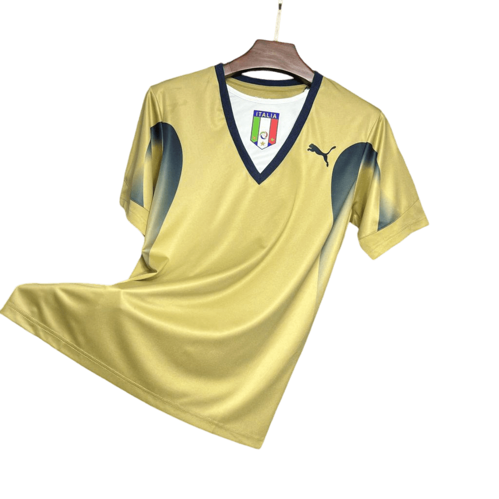 2006/2007 Italy Buffon Golden Retro Kit - ClassicKits433 - GovintageJersey