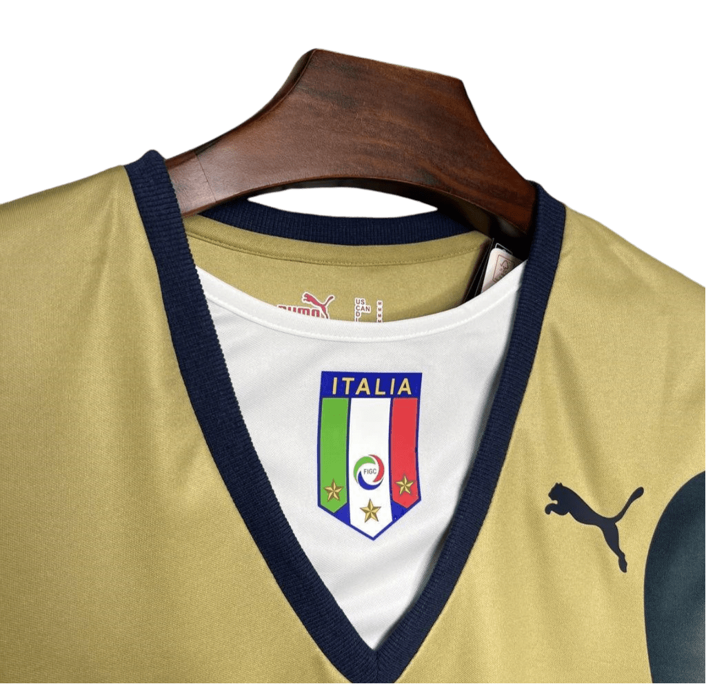 2006/2007 Italy Buffon Golden Retro Kit - ClassicKits433 - GovintageJersey