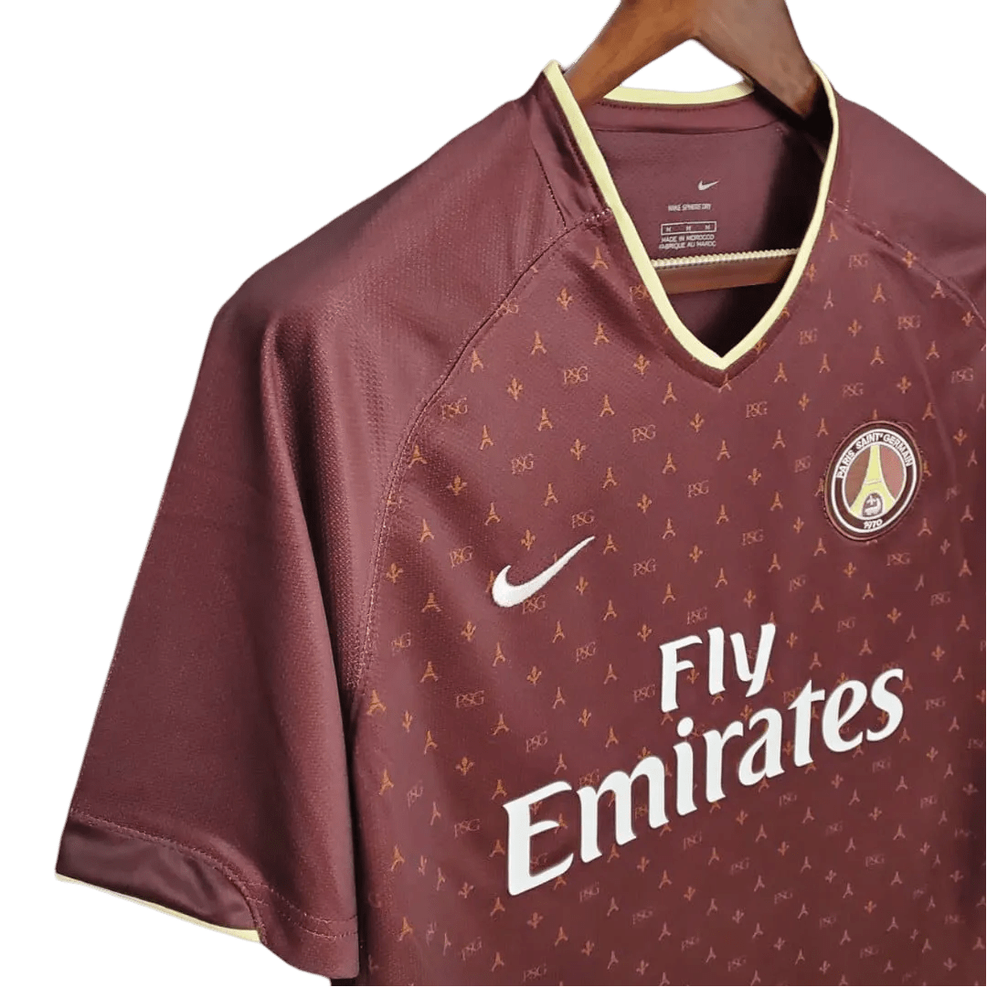 2006/2007 PARIS SAINT GERMAIN Fly Emirates - Away red Retro Jersey - GovintageJersey