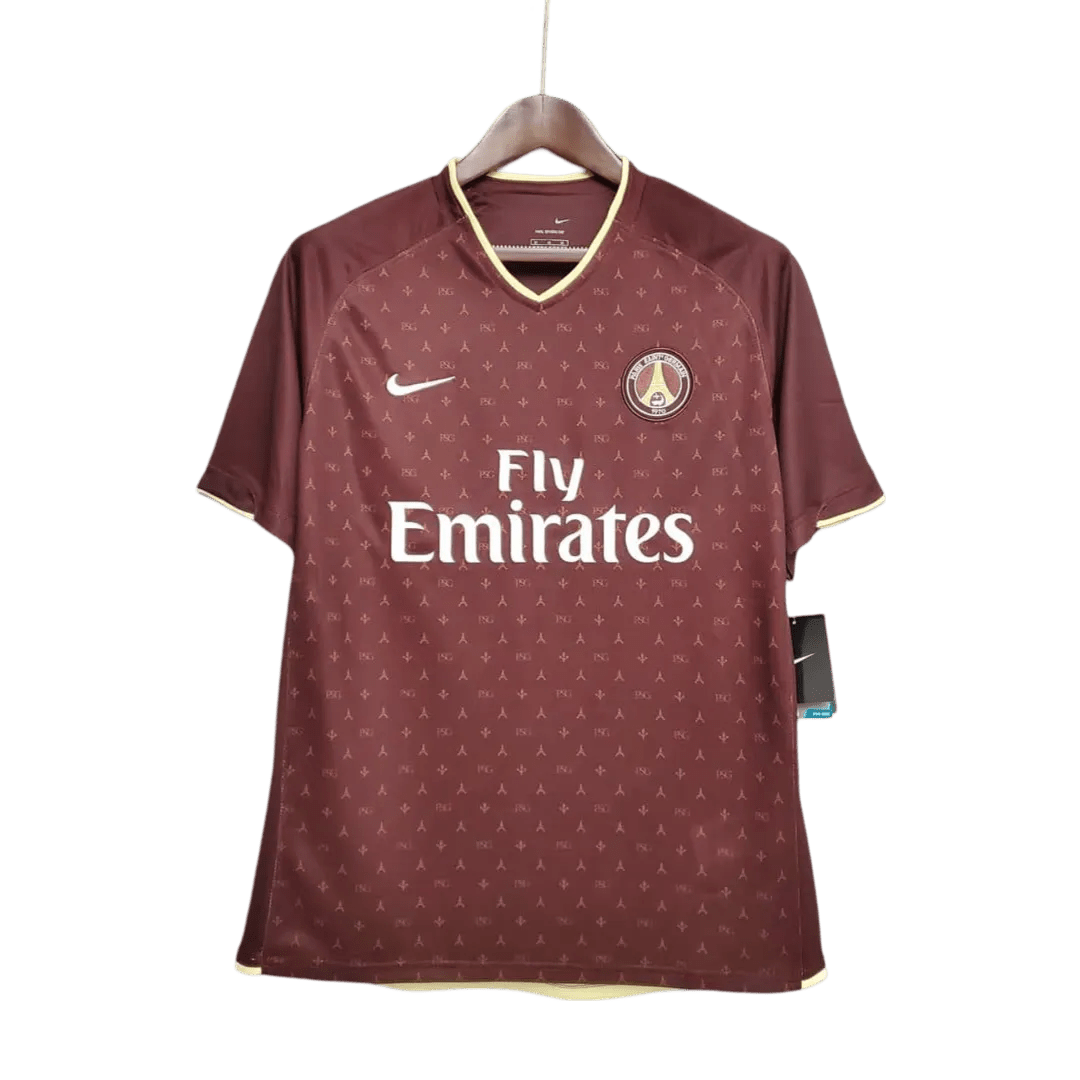 2006/2007 PARIS SAINT GERMAIN Fly Emirates - Away red Retro Jersey - GovintageJersey