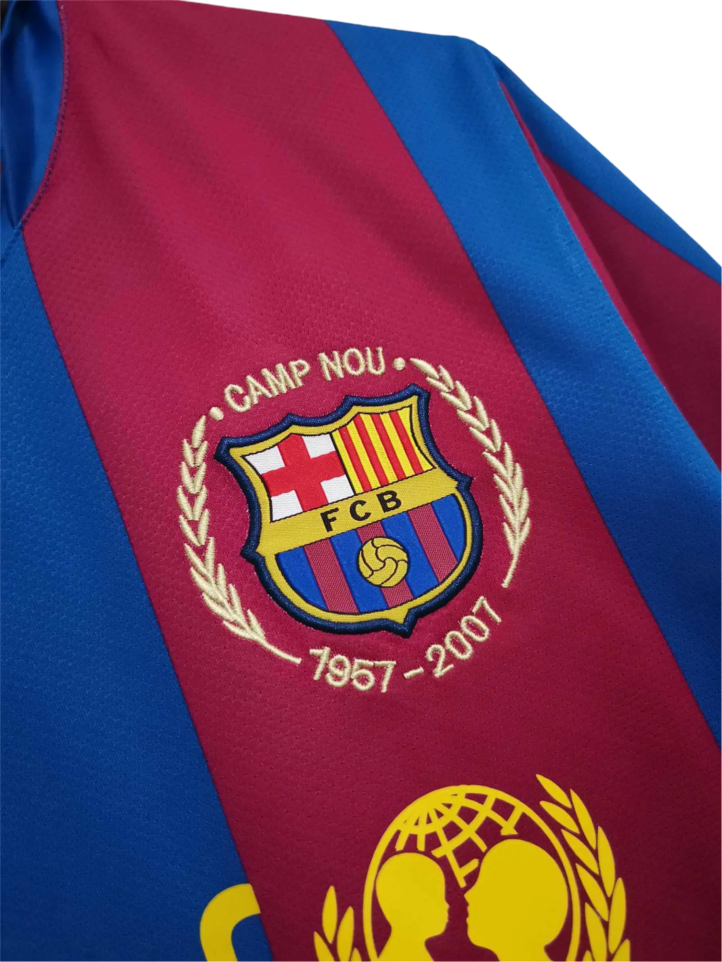 2007/2008 FC Barcelona unicef - Home Retro Kit - Short Sleeves - ClassicKits433 - GovintageJersey