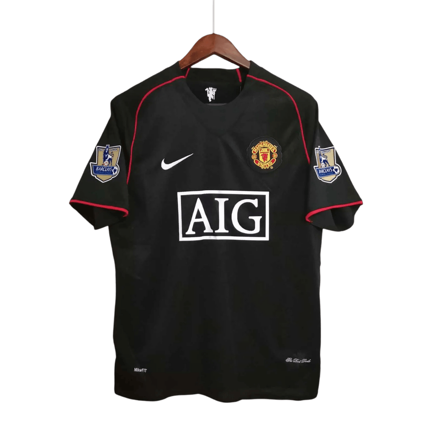 2007/2008 Manchester United AIG - Black Away Retro kit - ClassicKits433 - GovintageJersey