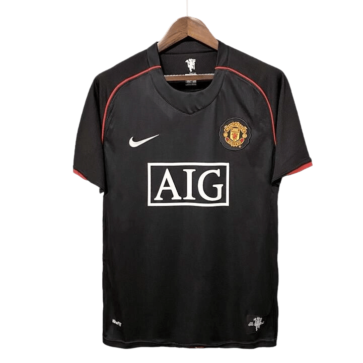 2007/2008 Manchester United AIG - Black Away Retro Kit - ClassicKits433 - GovintageJersey