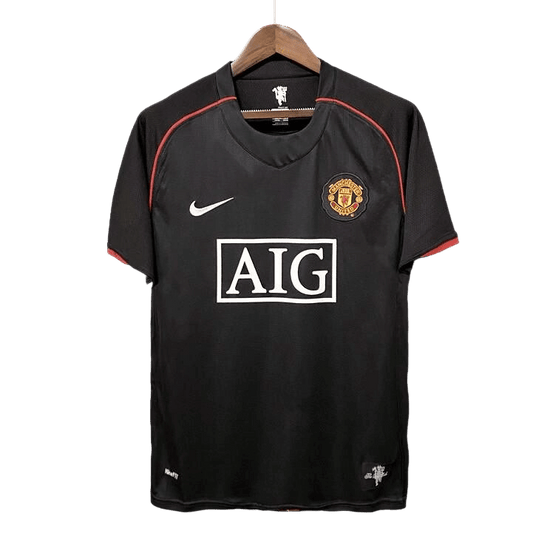 2007/2008 Manchester United AIG - Black Away Retro Kit - ClassicKits433 - GovintageJersey