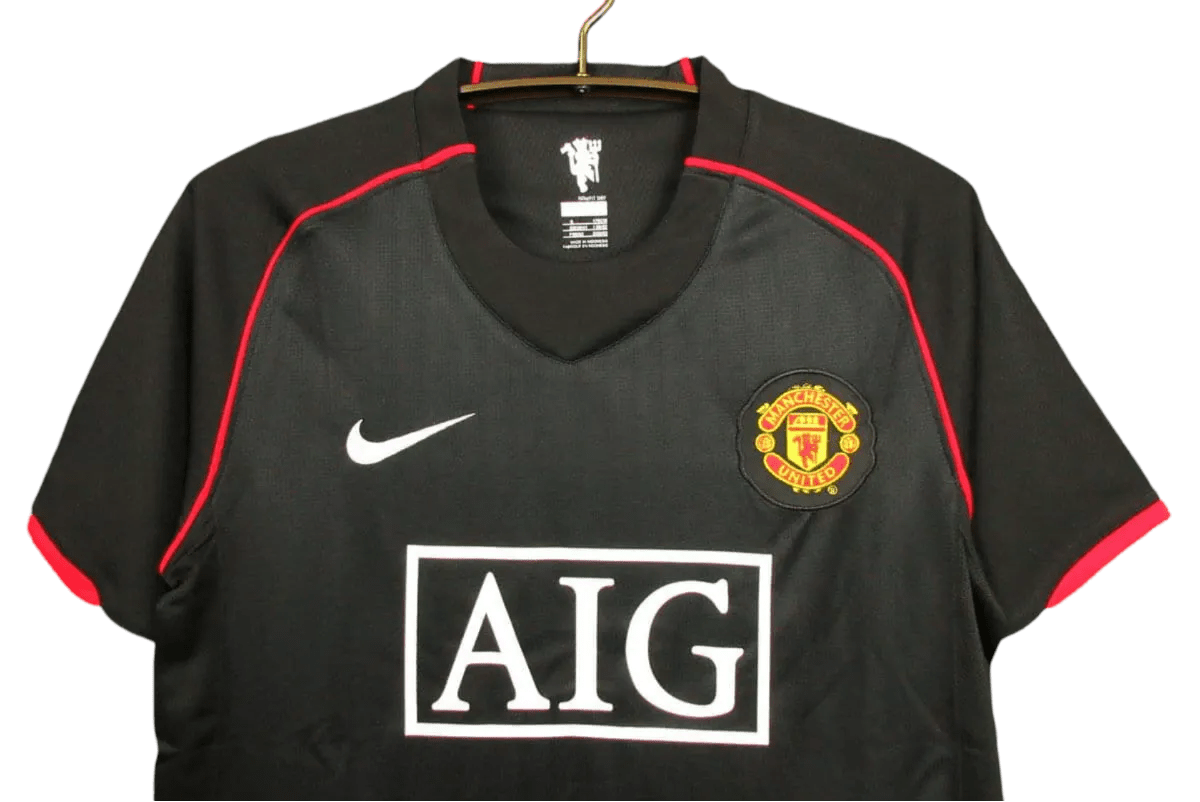 2007/2008 Manchester United AIG - Black Away Retro kit - ClassicKits433 - GovintageJersey