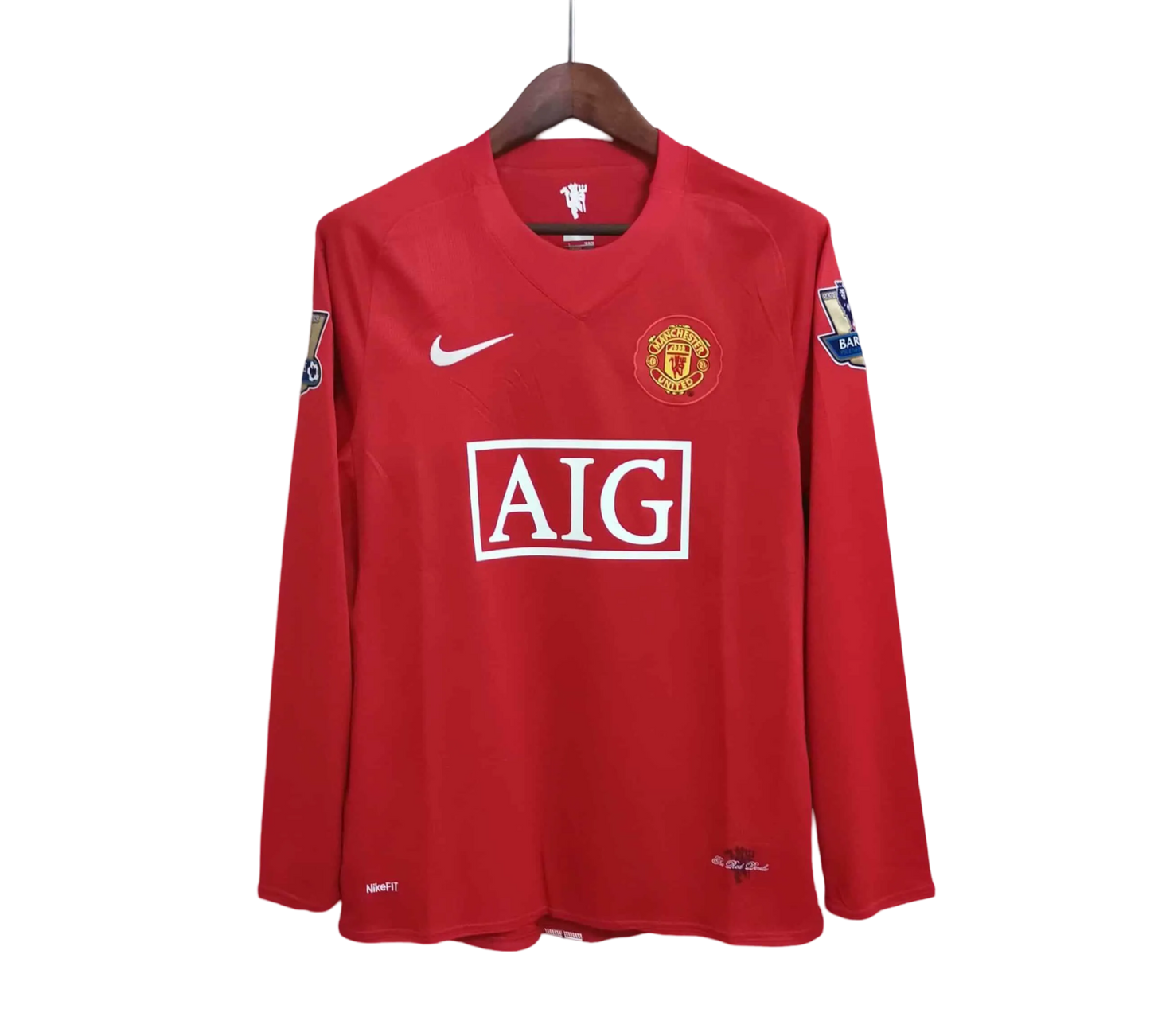 2007/2008 Manchester United AIG Home Retro kit - Long sleeve - ClassicKits433 - GovintageJersey