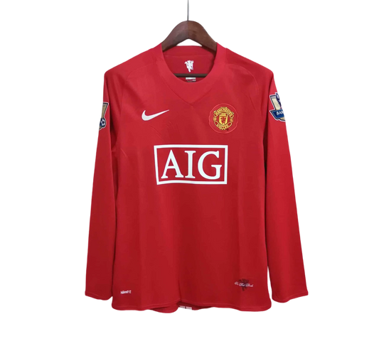 2007/2008 Manchester United AIG Home Retro kit - Long sleeve - ClassicKits433 - GovintageJersey