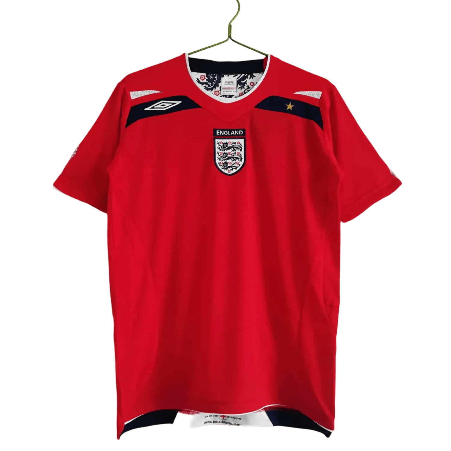 2008 England - Away Red Retro Kit - GovintageJersey