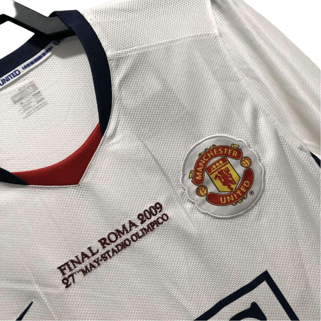 2008/2009 Manchester United AIG - Away White UCL final Retro Kit – Long Sleeves - ClassicKits433 - GovintageJersey