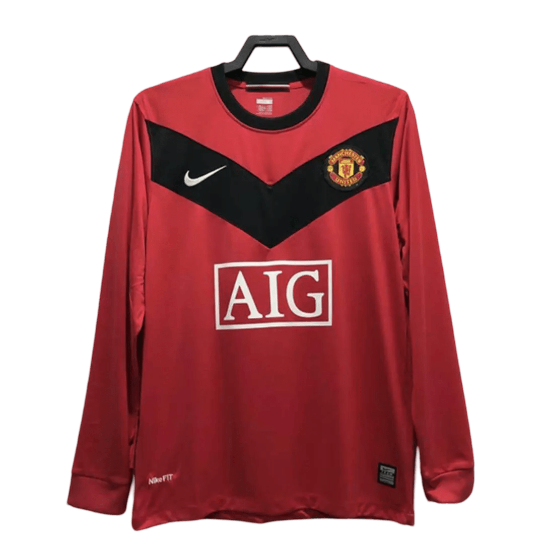 2009/2010 Manchester United AIG - Home Retro Kit – Long Sleeves - ClassicKits433 - GovintageJersey