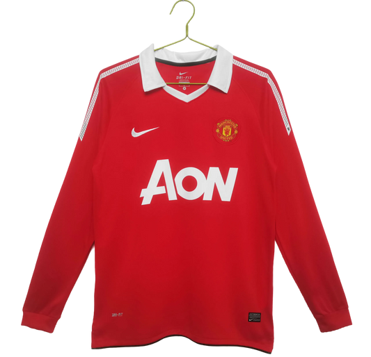 2010/2011 Manchester United AON - Home Retro Kit – Long Sleeves - ClassicKits433 - GovintageJersey