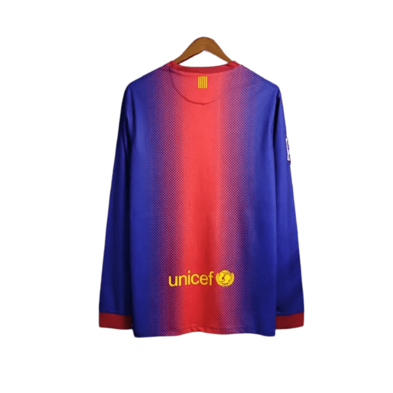 2012/2013 FC Barcelona Qatar Foundation - Home Retro Kit – Long Sleeves - ClassicKits433 - GovintageJersey