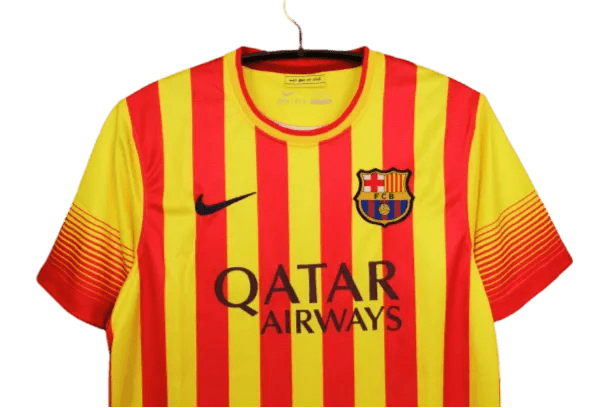 2013/2014 FC Barcelona QATAR AIRWAYS - Away yellow Retro kit - GovintageJersey