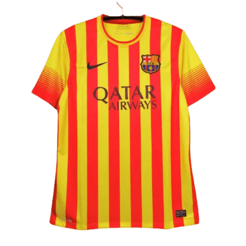 2013/2014 FC Barcelona QATAR AIRWAYS - Away yellow Retro kit - GovintageJersey