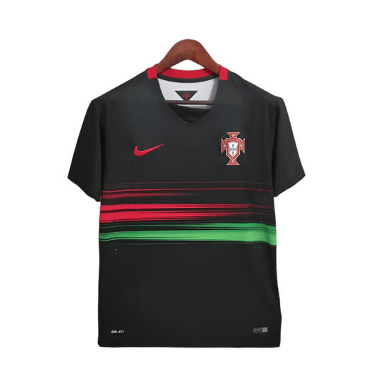 2015/2016 Portugal Away Black Retro Jersey - GovintageJersey