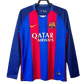 2016/2017 FC Barcelona Qatar Airways - Home Retro Kit - Long Sleeves - ClassicKits433 - GovintageJersey
