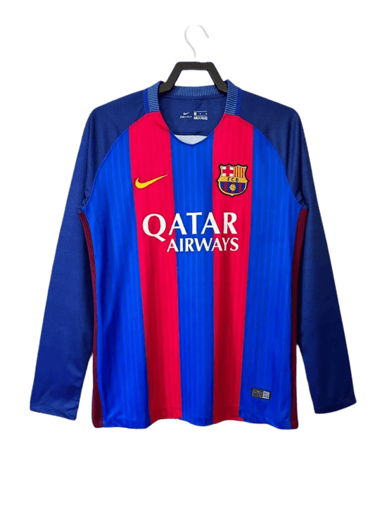 2016/2017 FC Barcelona Qatar Airways - Home Retro Kit - Long Sleeves - ClassicKits433 - GovintageJersey