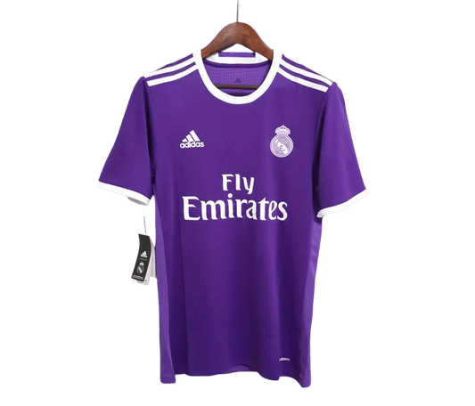 2016/2017 Real Madrid Fly Emirates - Away Purple Retro Kit - GovintageJersey