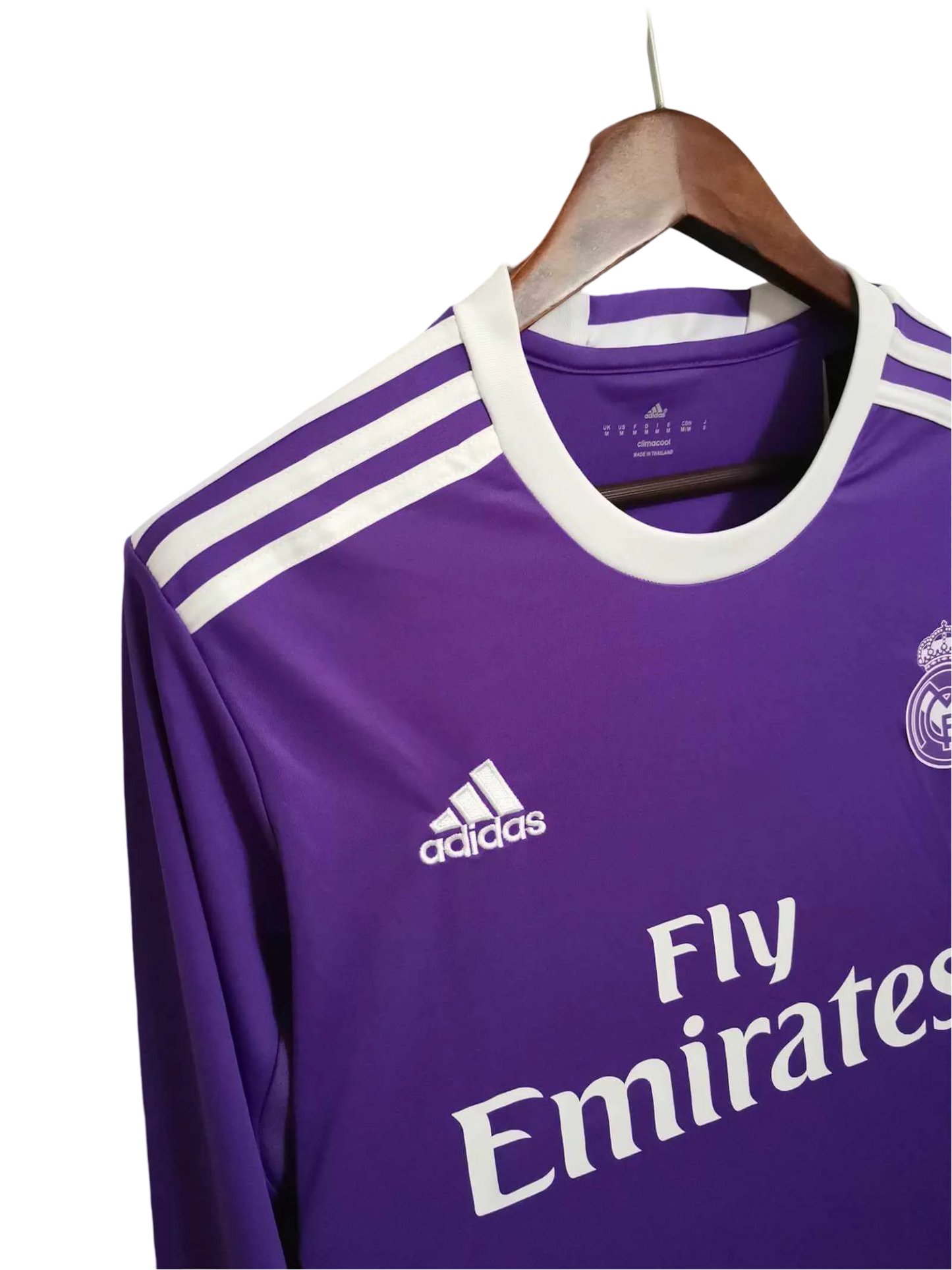 2016/2017 Real Madrid Fly Emirates - Away Purple Retro Kit - long sleeves - GovintageJersey