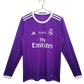 2016/2017 Real Madrid Fly Emirates - UCL Final Away Purple Retro Kit - Long Sleeves at GoVintageJersey Store