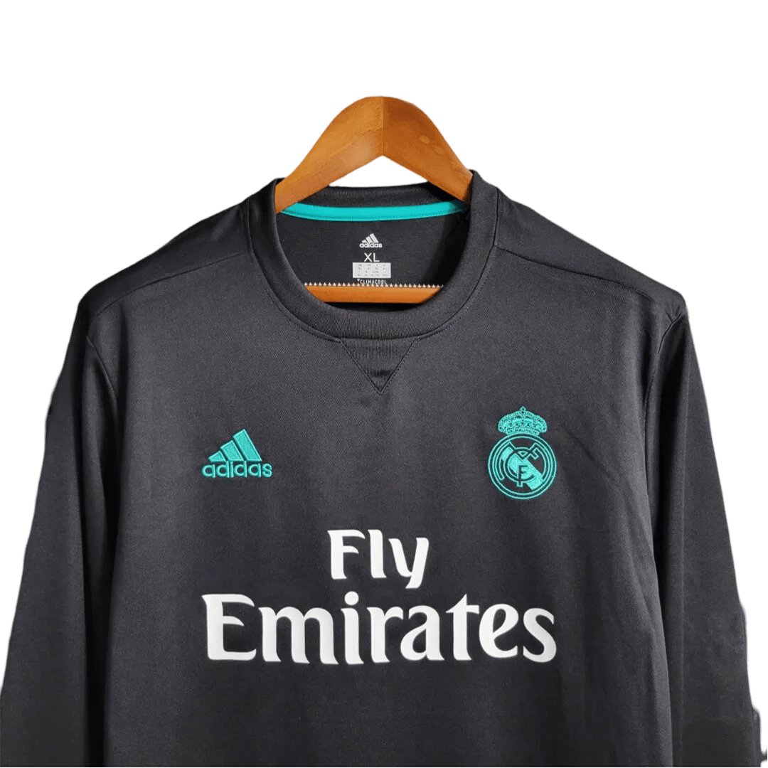 2017/2018 Real Madrid Fly Emirates - Away Retro Kit - long sleeves - GovintageJersey