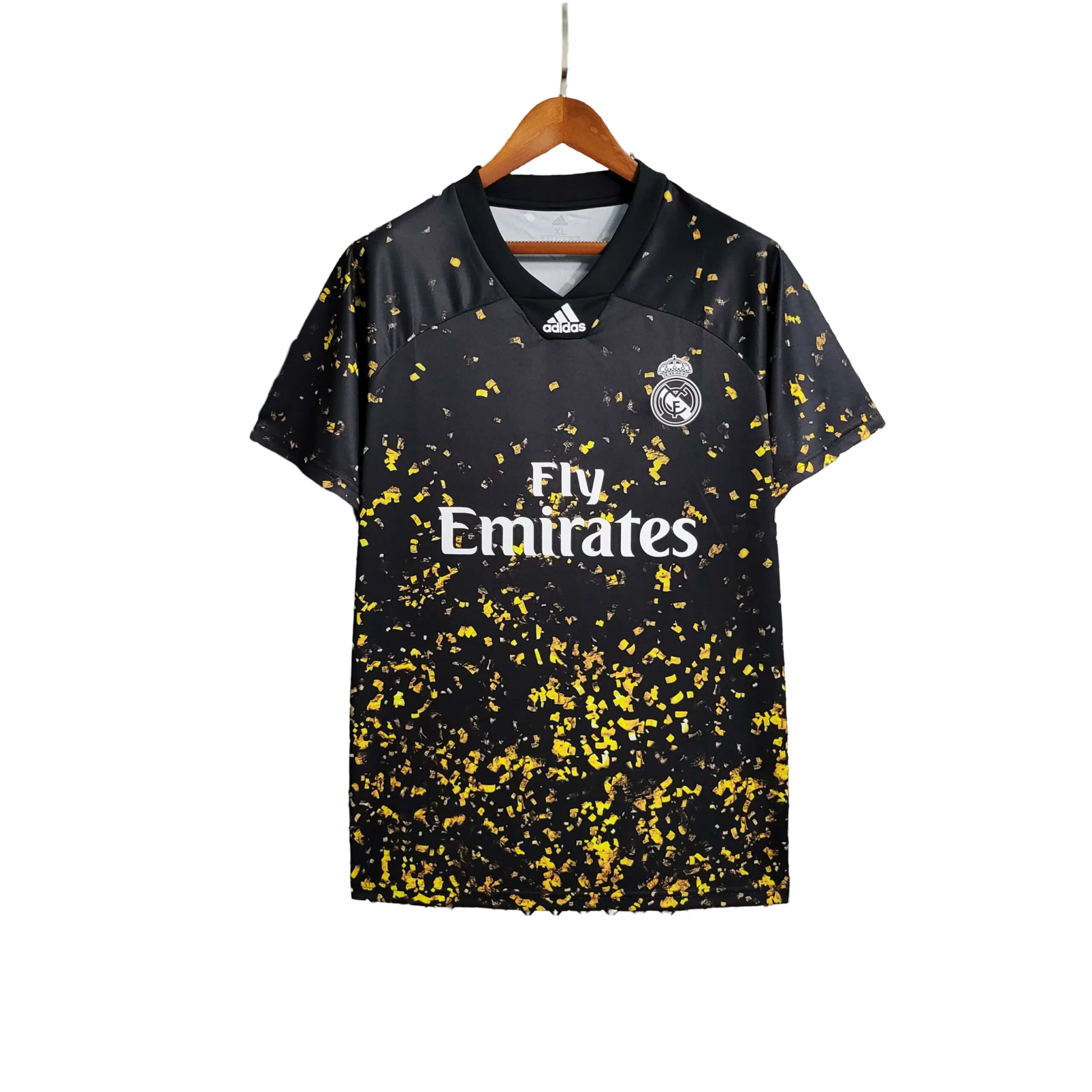 2020/2021 Real Madrid Fly Emirates - Special Edition Black Gold Retro Kit - GovintageJersey