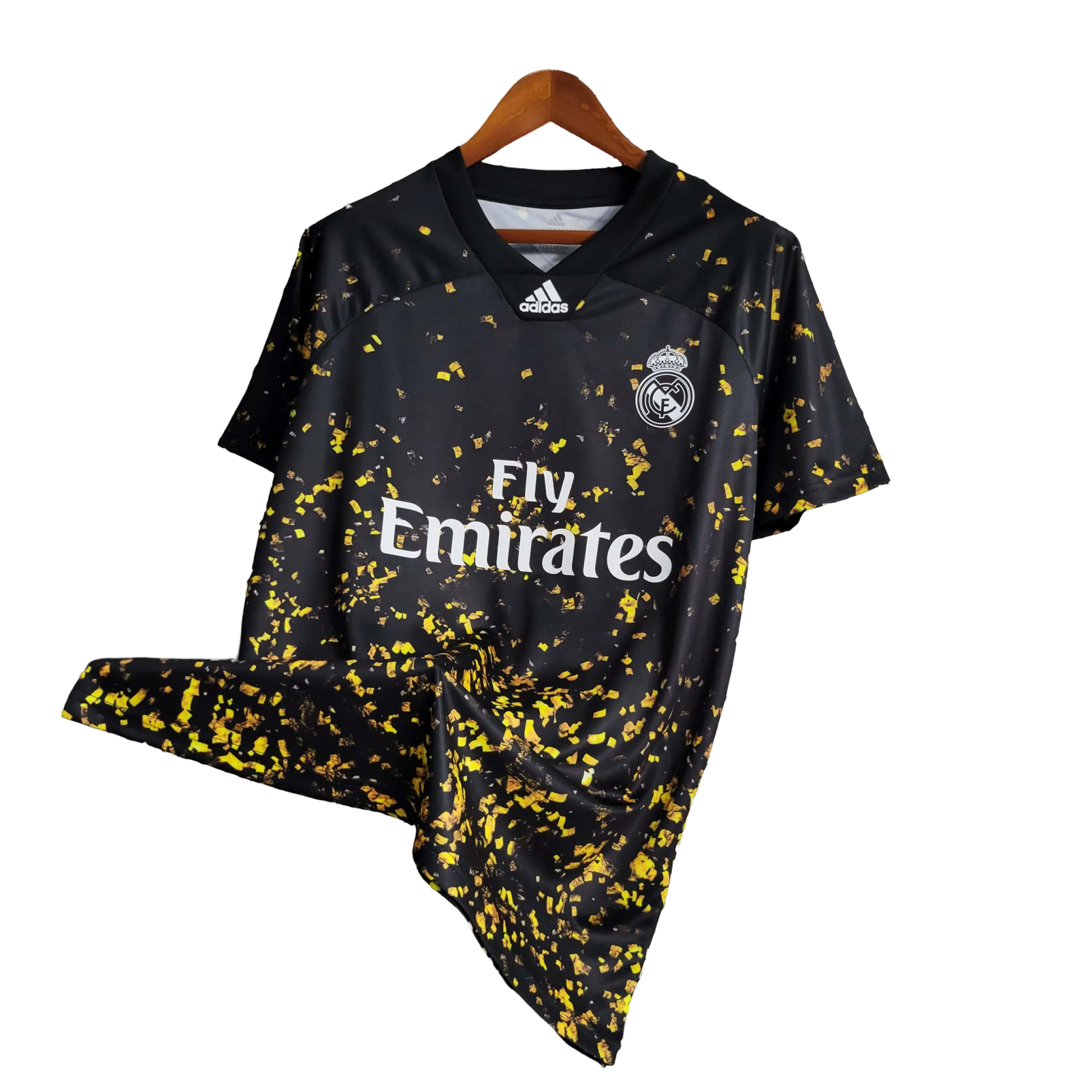 2020/2021 Real Madrid Fly Emirates - Special Edition Black Gold Retro Kit - GovintageJersey